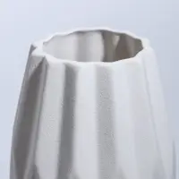 Ваза керамика настольная "Абиджил" геометрия, h=20х11, d=7,5 см, белый