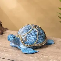 Сувенир "Черепаха" дерево сиграсс, кокос, 25х16х10 см, цв. голубой