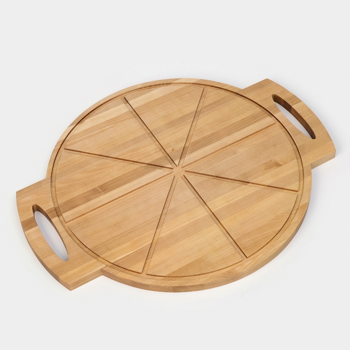 Доска для пиццы с ручками Adelica &laquo;Итальяно&raquo;, 55&times;45&times;2 см, берёза, пропитано маслом