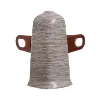 Угол наружный (внешний) &laquo;Деконика&raquo;, с крепежом для плинтуса, 55 мм, 210 дуб Пепельный