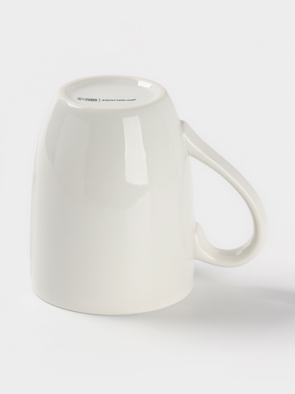 Кружка  Доляна "Цветы" цвет белый  330 мл