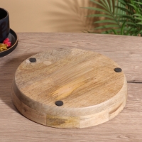 Блюдо "Черепаха и цветы" дерево манго 25х25х4,5 см