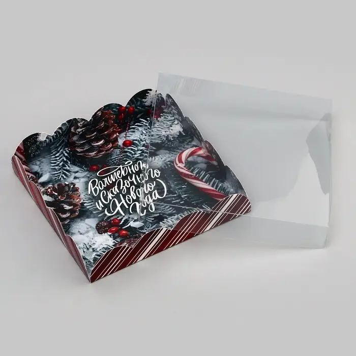 Коробка для печенья, &laquo;Новогодние трости!&raquo;, 15&times;15&times;3 см, Новый год