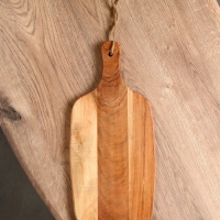 Доска разделочная прямоугольная "Крабы" дерево манго 41х18 см