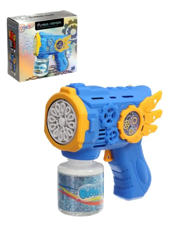 Генератор мыльных пузырей "Бластер", световые эффекты, цвет синий