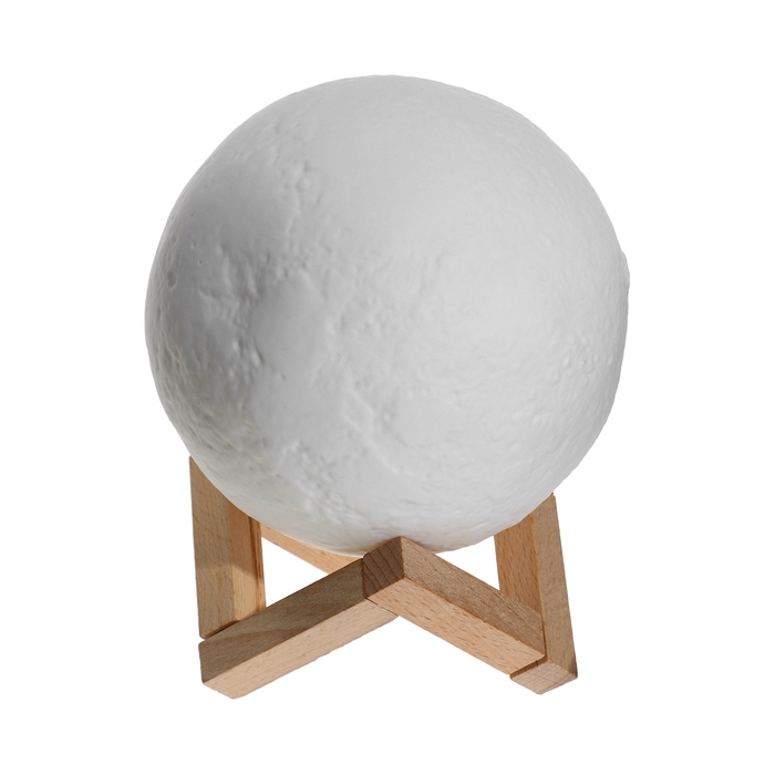 Увлажнитель-ночник LuazON HM-4, ультразвуковой "Луна", 1 Вт, 0.8 л, от USB