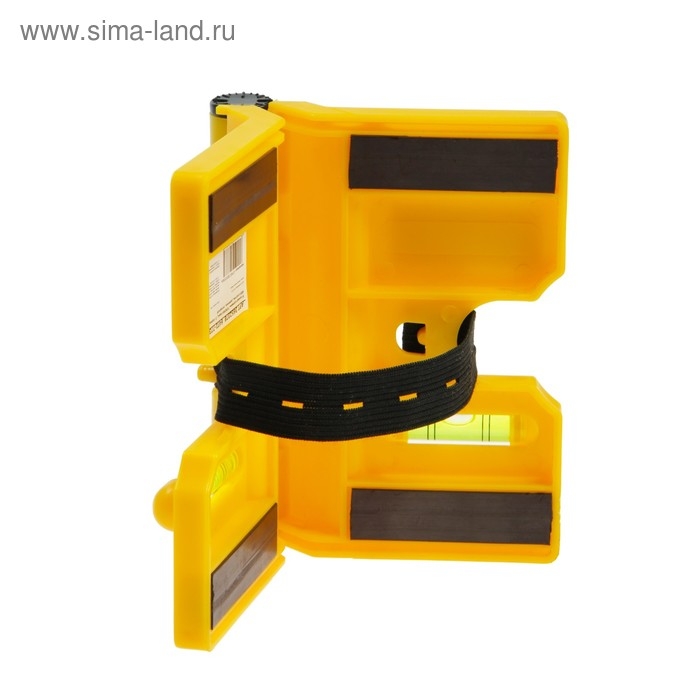 Уровень угловой магнитный ТУНДРА, складной, 3 глазка