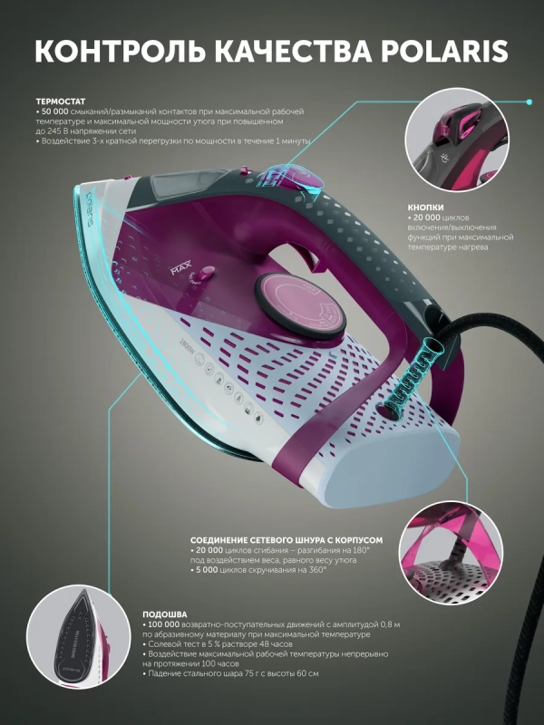 Утюг для одежды с отпаривателем PIR 2860AK 3m