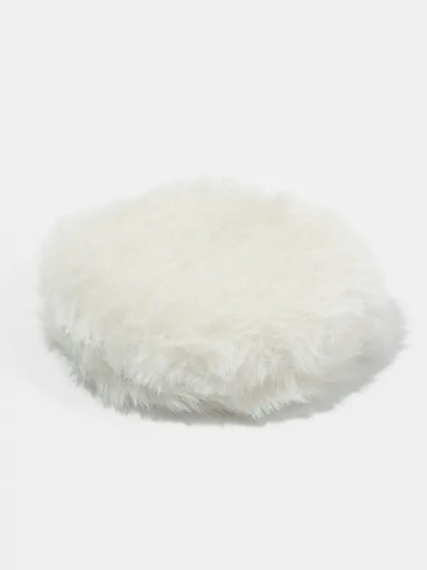 Зеркало складное &laquo;Мех&raquo;, d=8 см, с увеличением, с искусственным мехом, белое