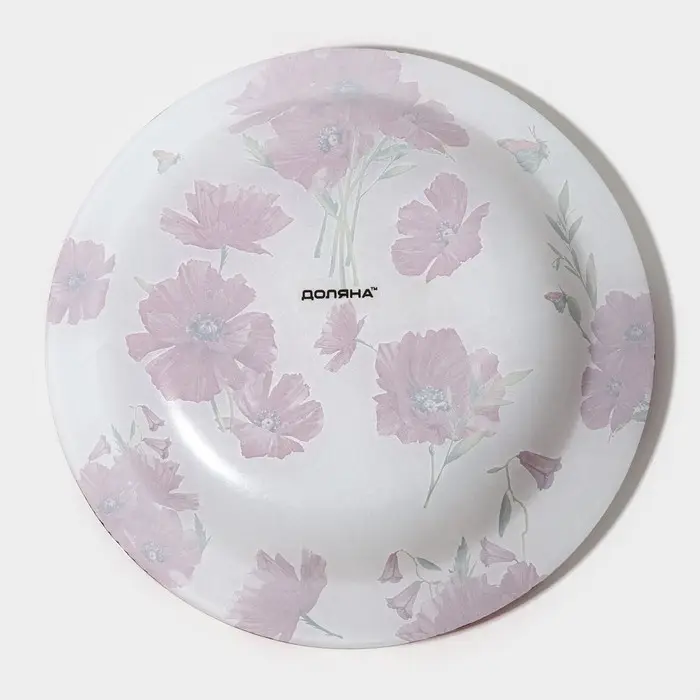 Тарелка суповая Доляна &laquo;Красные маки&raquo;, d=18,5 см