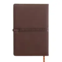 Ежедневник недатированный формат А5, с хлястиком, 112л, линия, пвх, Узор Коричневый