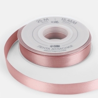 Лента атласная двухсторонняя №164 15мм*25&plusmn;1м пудровый TR