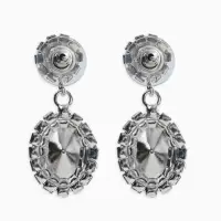 Набор 2 предмета: серьги, колье &laquo;Вечерний шик. Овал&raquo;, цвет бело-изумрудный в серебре