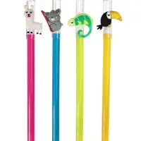 Ручка гелевая - прикол, Calligrata &laquo;Тропические обитатели&raquo;, МИКС