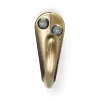 Крючок мебельный ТУНДРА TKO008, однорожковый, бронза