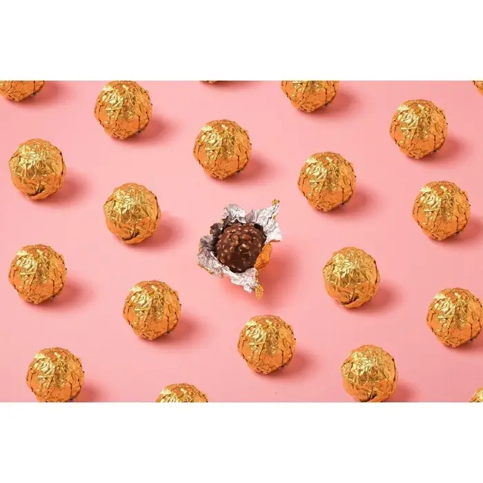 Фольга для конфет, золотая, 10 х 10 см, 100 шт