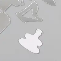 Декор для творчества пластик зеркальный "Музыкальные инструменты" набор 6 шт