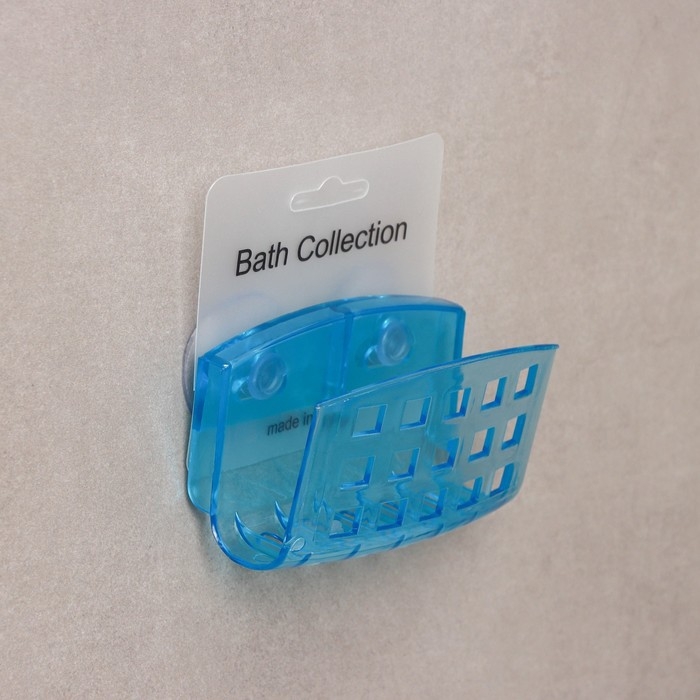 Мыльница настенная на присосках Bath Collection, 9,5&times;5&times;6 см, цвет МИКС