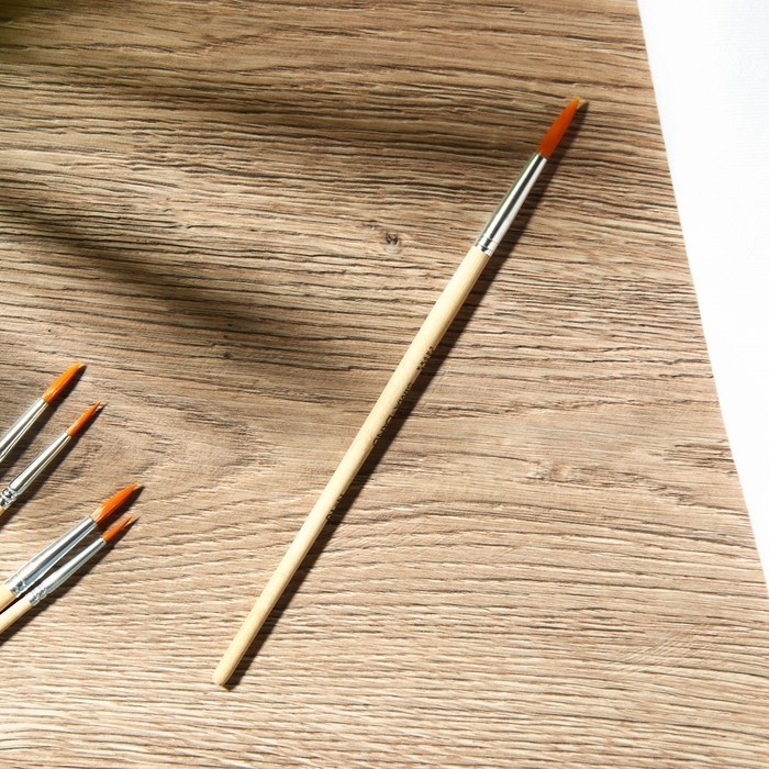 Кисть для рисования набор 5 шт. синтетика круглые &laquo;Искусство должно быть во всем&raquo; № 2, 4, 6, 8, 10