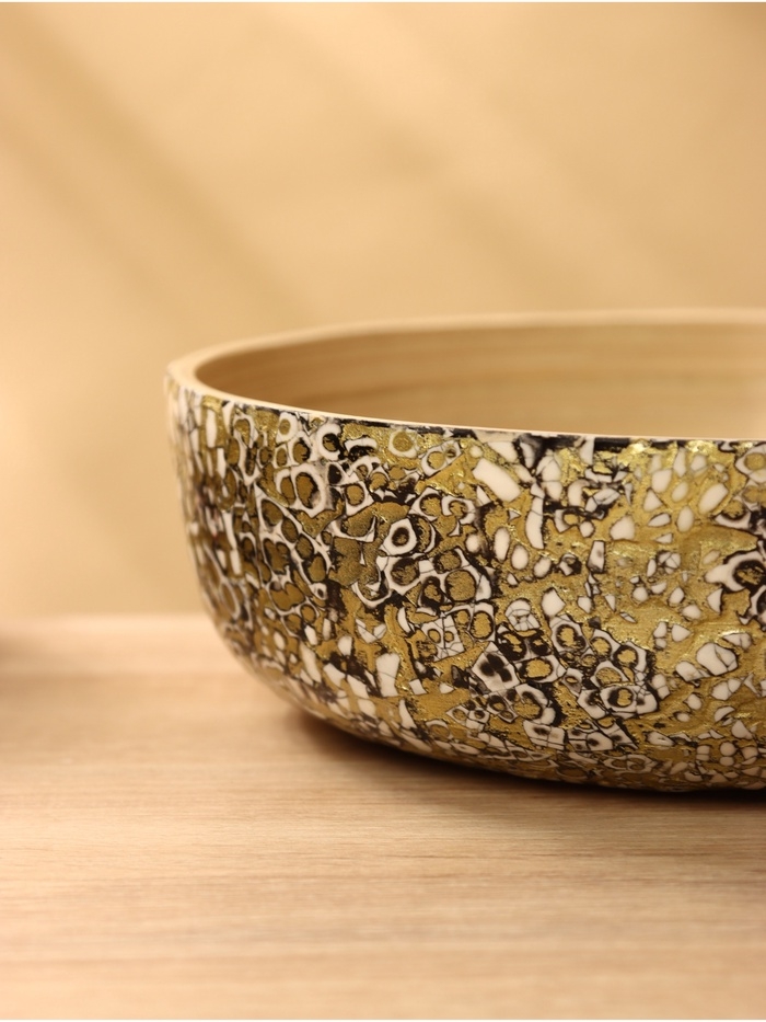 Салатник 25х25х8 см, бамбук