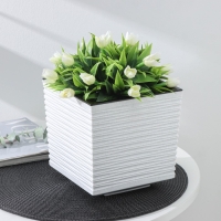 Кашпо со вставкой &laquo;Стиль&raquo;, 3 л, цвет мрамор