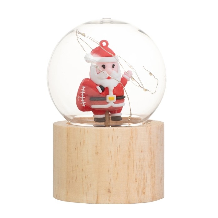 Ночник &laquo;Шар-дед мороз&raquo; LED 3хAG10 шар 8см 6,5х6,5х11,5см