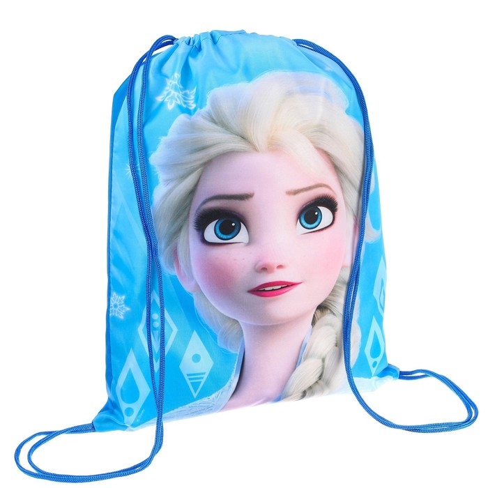 Мешок для обуви 420 х 350 мм, Холодное сердце &laquo;Эльза&raquo; (мягкий полиэстер, плотность 210D)