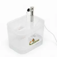 Фонтан для кошек и собак 1,5 л, 16,5 х 13 х 12 см, евророзетка, прозрачный
