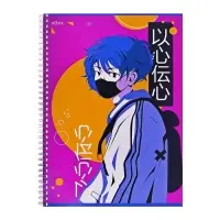 Компл тетр из 2шт A4 на гребне 96л кл Аниме.Парень киберпанк,мел карт+ТВИН,офсет (9944272)