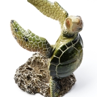 Подставка для бутылки "Черепаха" зеленая, 12х11х19см