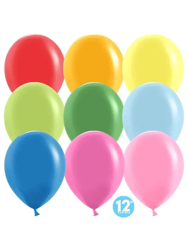 Воздушные шары латексные 12" &laquo;Ассорти&raquo;, 25 шт.