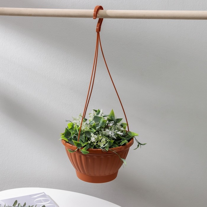 Кашпо для цветов подвесное &laquo;Мирабель&raquo;, 2,5 л, цвет коричневый