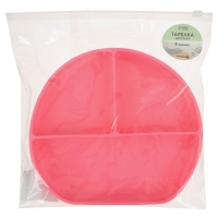 Тарелка детская 3 секции на присоске, Крошка Я, 20,5х19х3, розовый