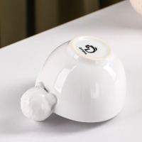 Салатник Доляна &laquo;Ёжик в золотом&raquo;, 12,5&times;10,2&times;8,7 см, цвет белый