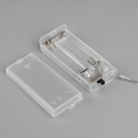 Гирлянда &laquo;Нить&raquo; 2 м с насадками &laquo;Серый фонарик&raquo;, IP20, прозрачная нить, 10 LED, батарейки AAх2 (нет в комплекте), свечение тёплое белое