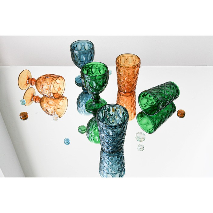 Набор стаканов стеклянных Magistro &laquo;Варьете&raquo;, 465 мл, 8,5&times;14 см, 6 шт, цвет жёлтый