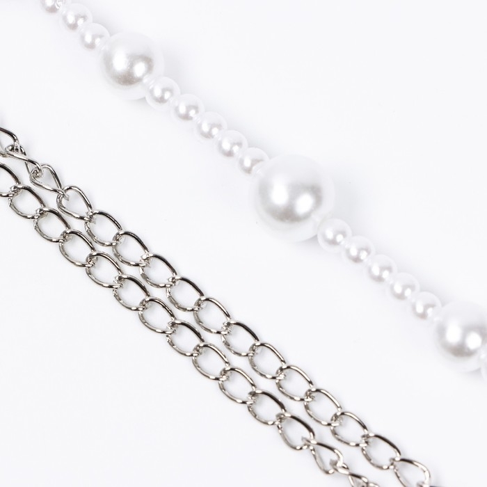 Заколка прядь с жемчугом новогодняя &laquo;Магия Нового года&raquo;, на Новый год, 7 х 6,4 см