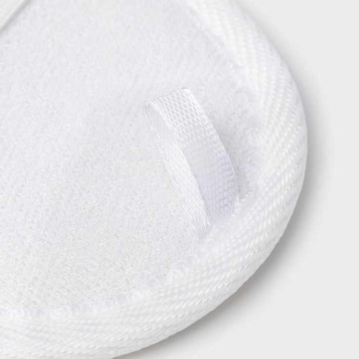 Мочалка для тела детская натуральная Доляна, с резинкой, 11,5&times;8 см, цвет МИКС