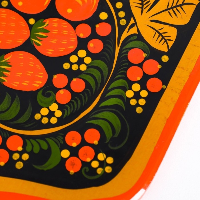 Доска разделочная &laquo;Ягодка&raquo;, микс, хохлома