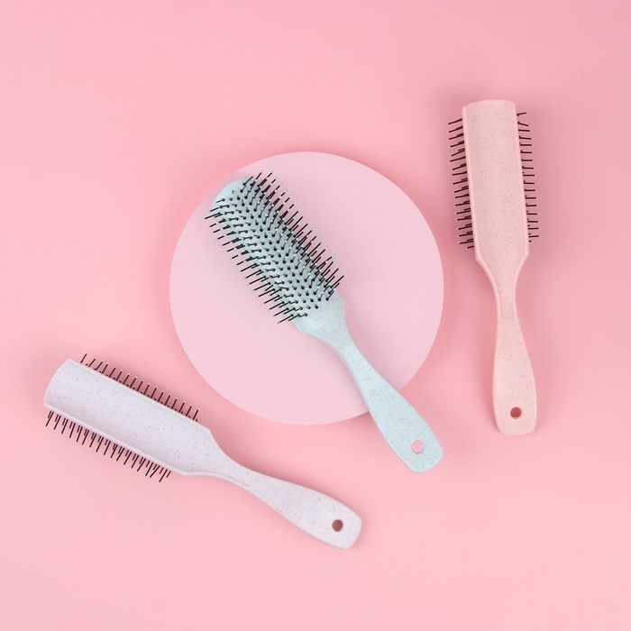 Расчёска массажная, 3,3 &times; 20,5 см, цвет МИКС