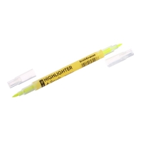 Маркер текстовыделитель 0,5-3.5 мм ErichKrause Visioline V-16 Brush Neon, двухсторонний, желтый неон, чернила на водной основе