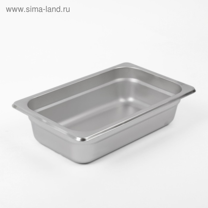 Гастроемкость 1/4 из нержавеющей стали, 65 мм, 26,5&times;16,2&times;6,5 см, толщина 0,8 мм