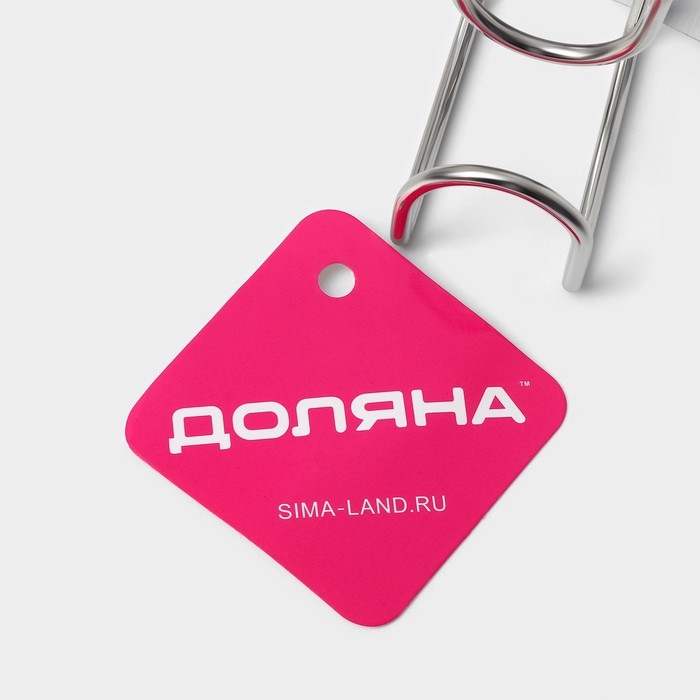 Держатель универсальный на липучке, 7&times;6&times;7 см, цвет хром