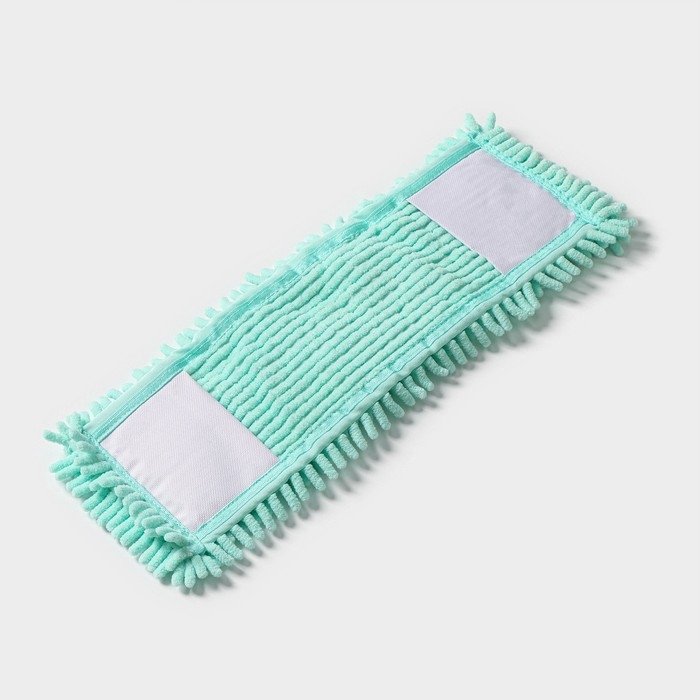 Насадка для плоской швабры Доляна &laquo;Пастель&raquo;, микрофибра букли, 43&times;13 см, цвет мятный