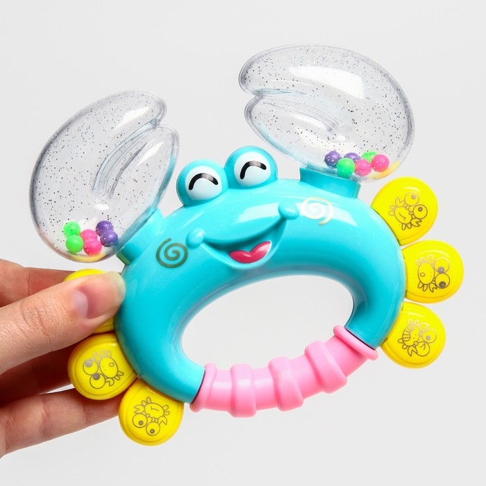 Погремушка &laquo;Крабик&raquo;, цвет МИКС, Крошка Я, 12 см