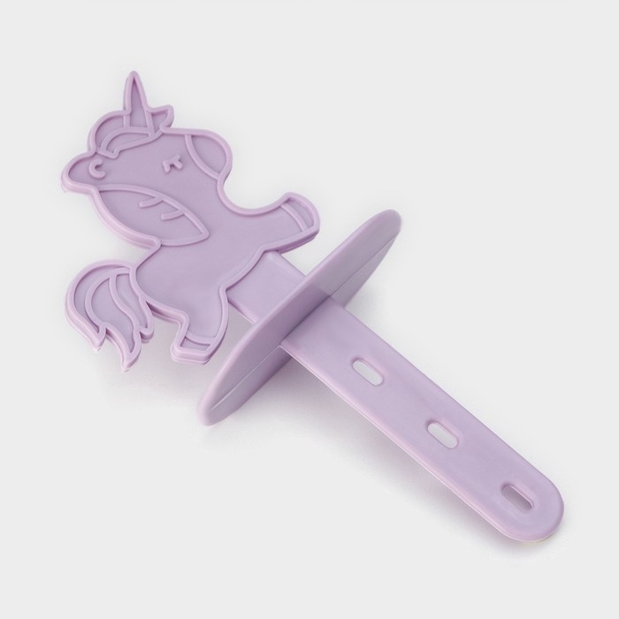 Форма для мороженого &laquo;Единороги&raquo;, 12,5&times;7,5&times;14 см, 4 ячейки, цвет прозрачный