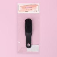 Расчёска - мини массажная, 3,5 &times; 13,2 см, цвет чёрный