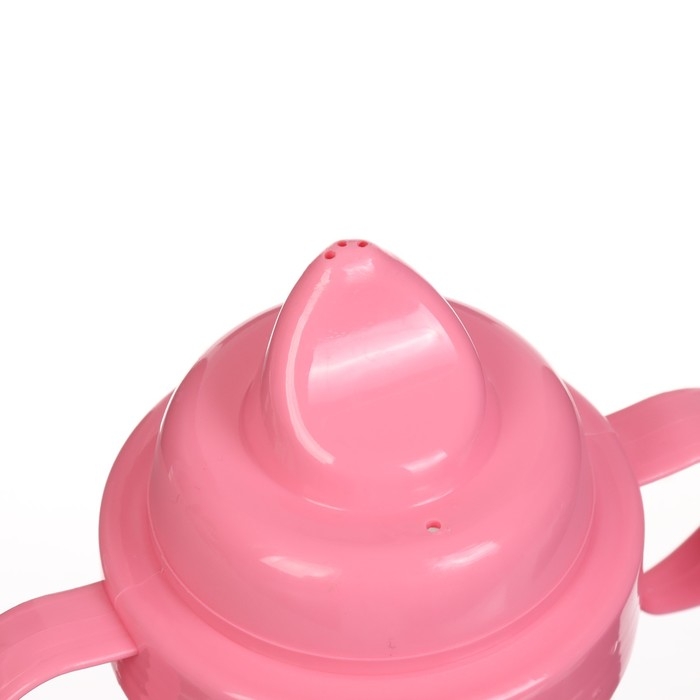 Поильник детский с твёрдым носиком &laquo;Доченька&raquo;, 150 мл., с ручками, цвет розовый