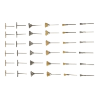 Набор щеток металлических для гравера ТУНДРА, хвостовик 3 мм, 36 шт.