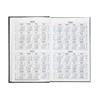 Ежедневник датир 2026г А5 168л б/вин, Черный